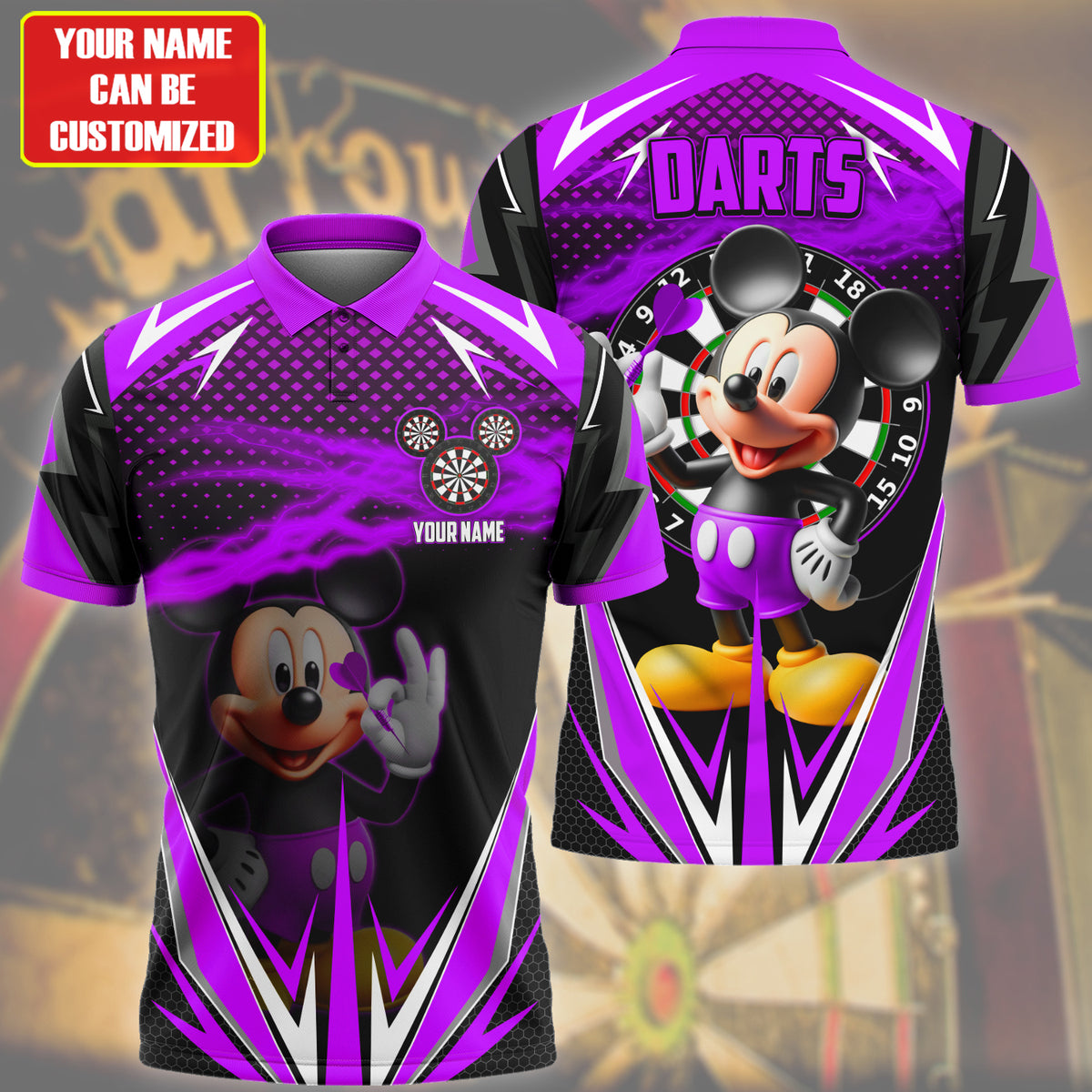 Personalized Name Mk Darts S2 Purple Version All Over Printed Unisex Shirt S080401