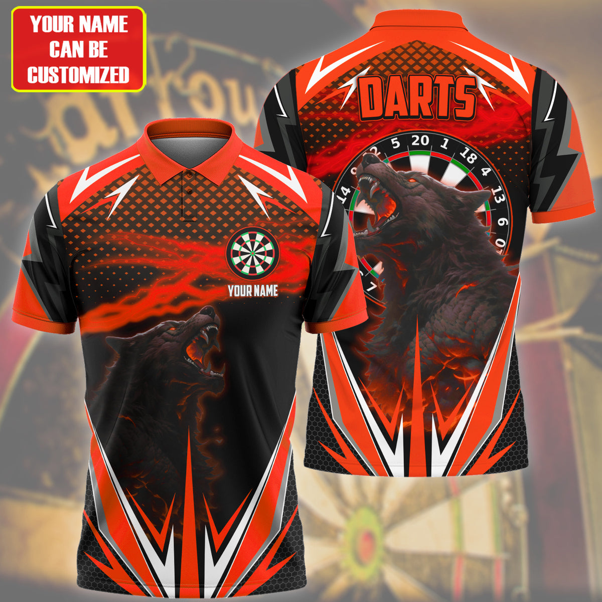 Personalized Name Werewolf Darts Red Version All Over Printed Unisex Shirt S080402