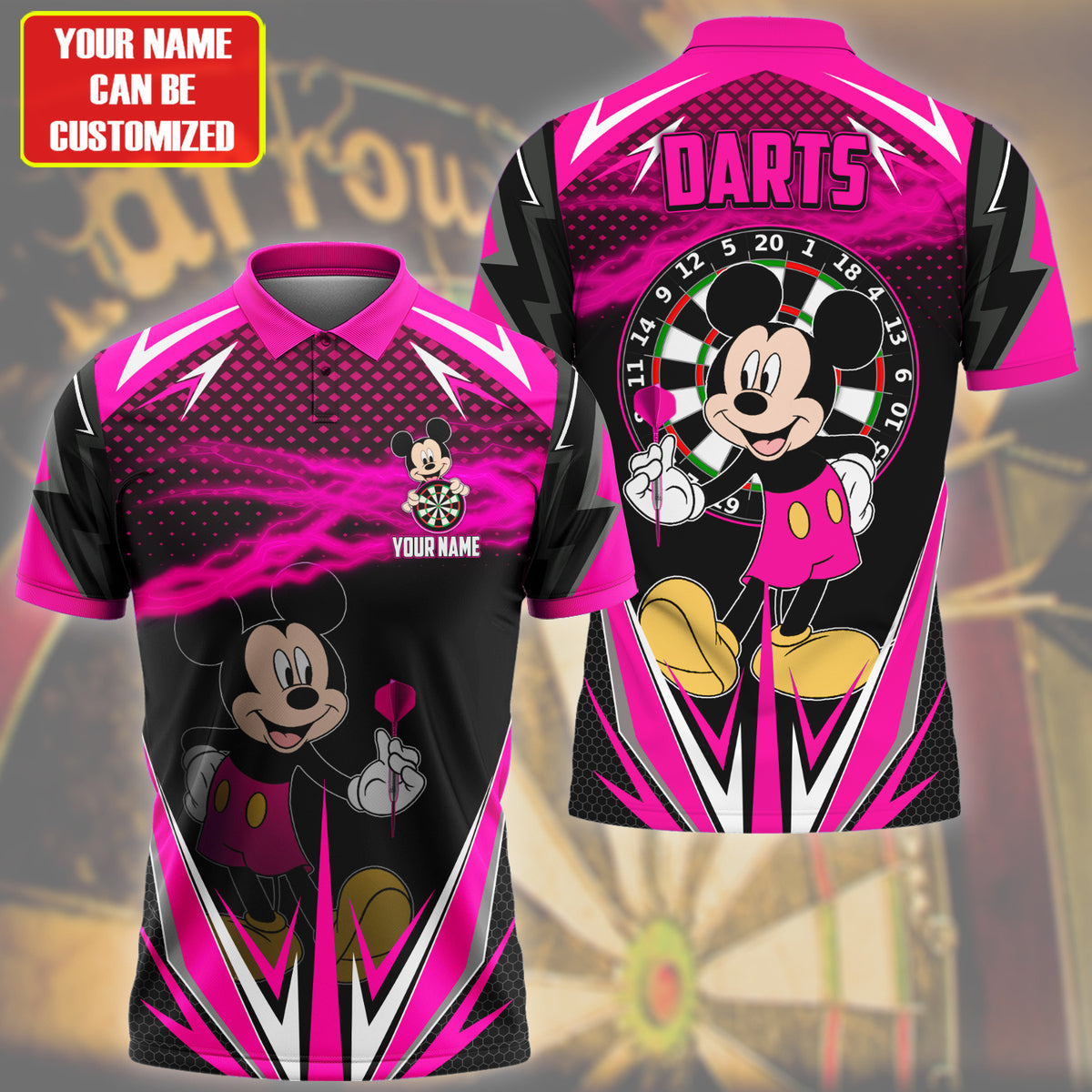 Personalized Name Mk Darts S8 Pink Version All Over Printed Unisex Shirt S080602