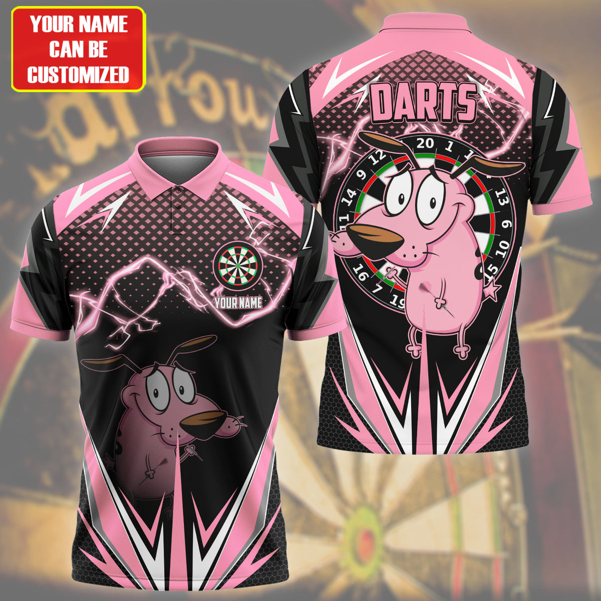 Personalized Name CTCD Darts Pink Version All Over Printed Unisex Shirt S080706