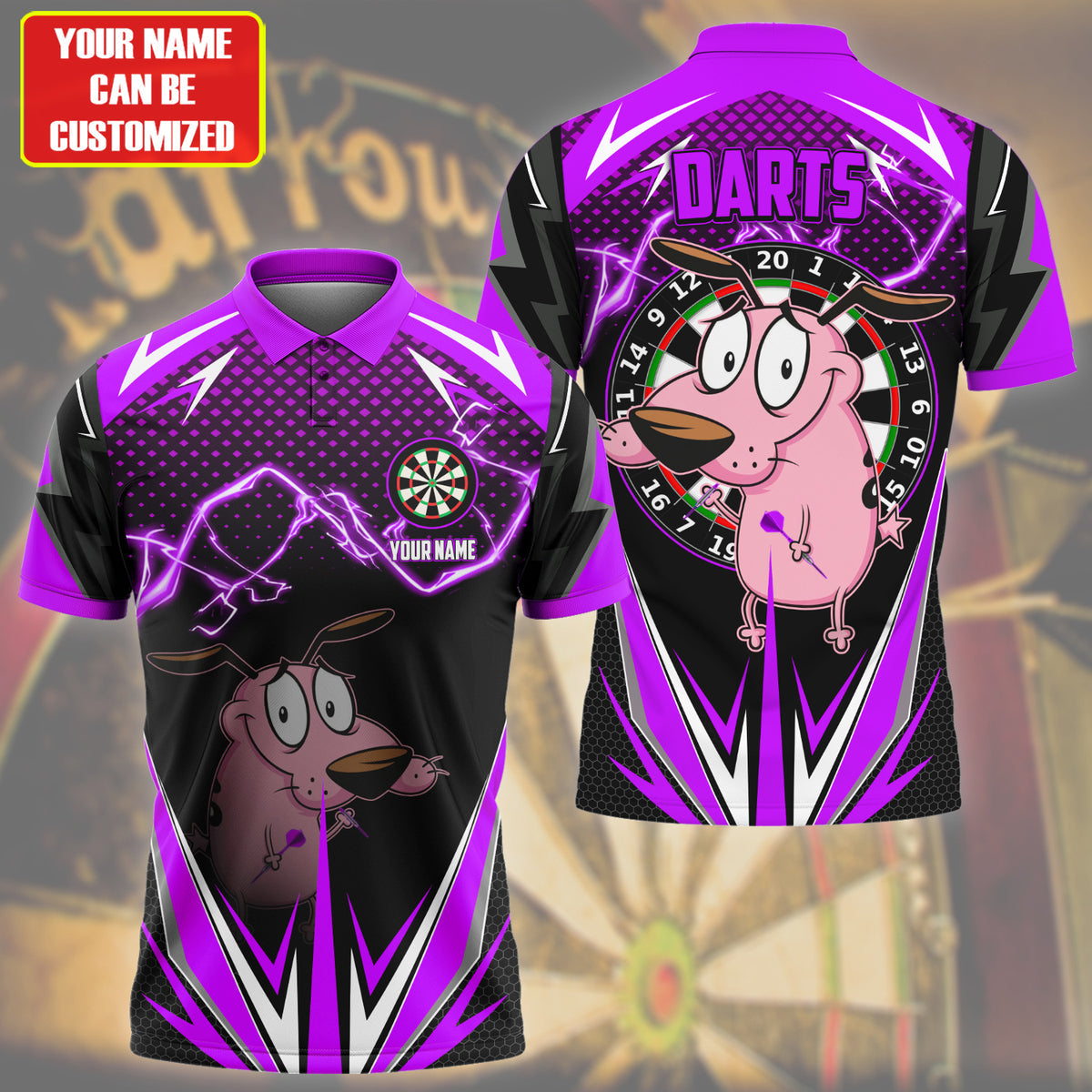 Personalized Name CTCD Darts Purple Version All Over Printed Unisex Shirt S080706