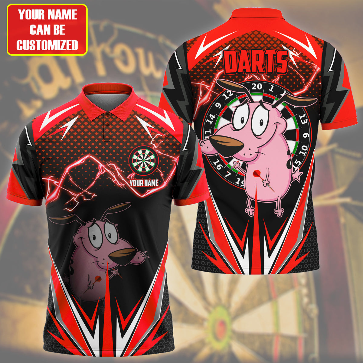 Personalized Name CTCD Darts Red Version All Over Printed Unisex Shirt S080706