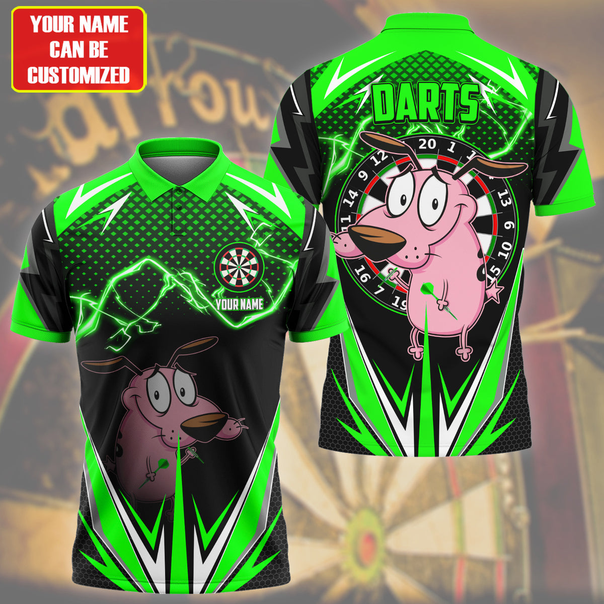 Personalized Name CTCD Darts Green Version All Over Printed Unisex Shirt S080706