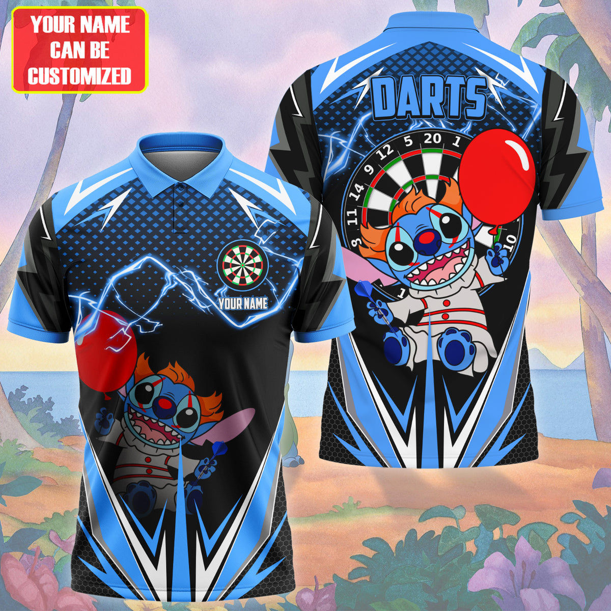 Personalized Name St Darts Halloween S14 Blue Version All Over Printed Unisex Shirt S080803