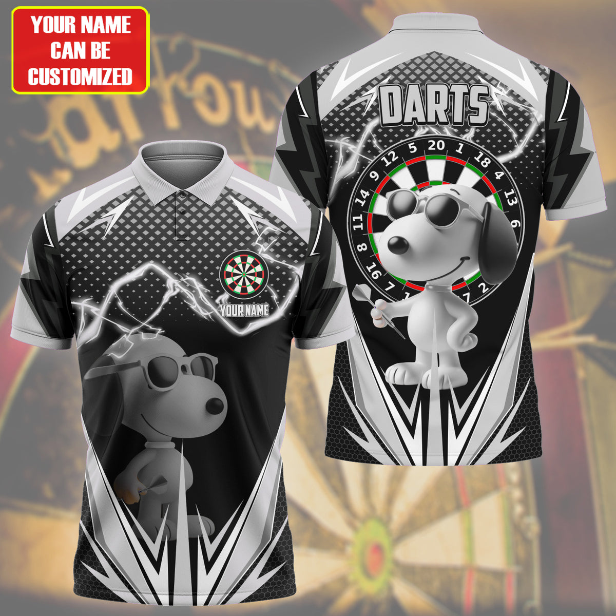Personalized Name SNP Darts V2 Black Version All Over Printed Unisex Shirt S090402
