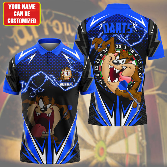 Personalized Name TD Darts Blue Version All Over Printed Unisex Shirt S090403