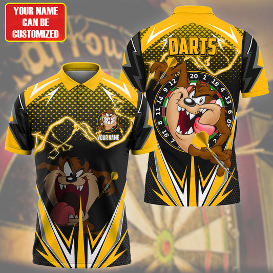 Personalized Name TD Darts Yellow Version All Over Printed Unisex Shirt S090403