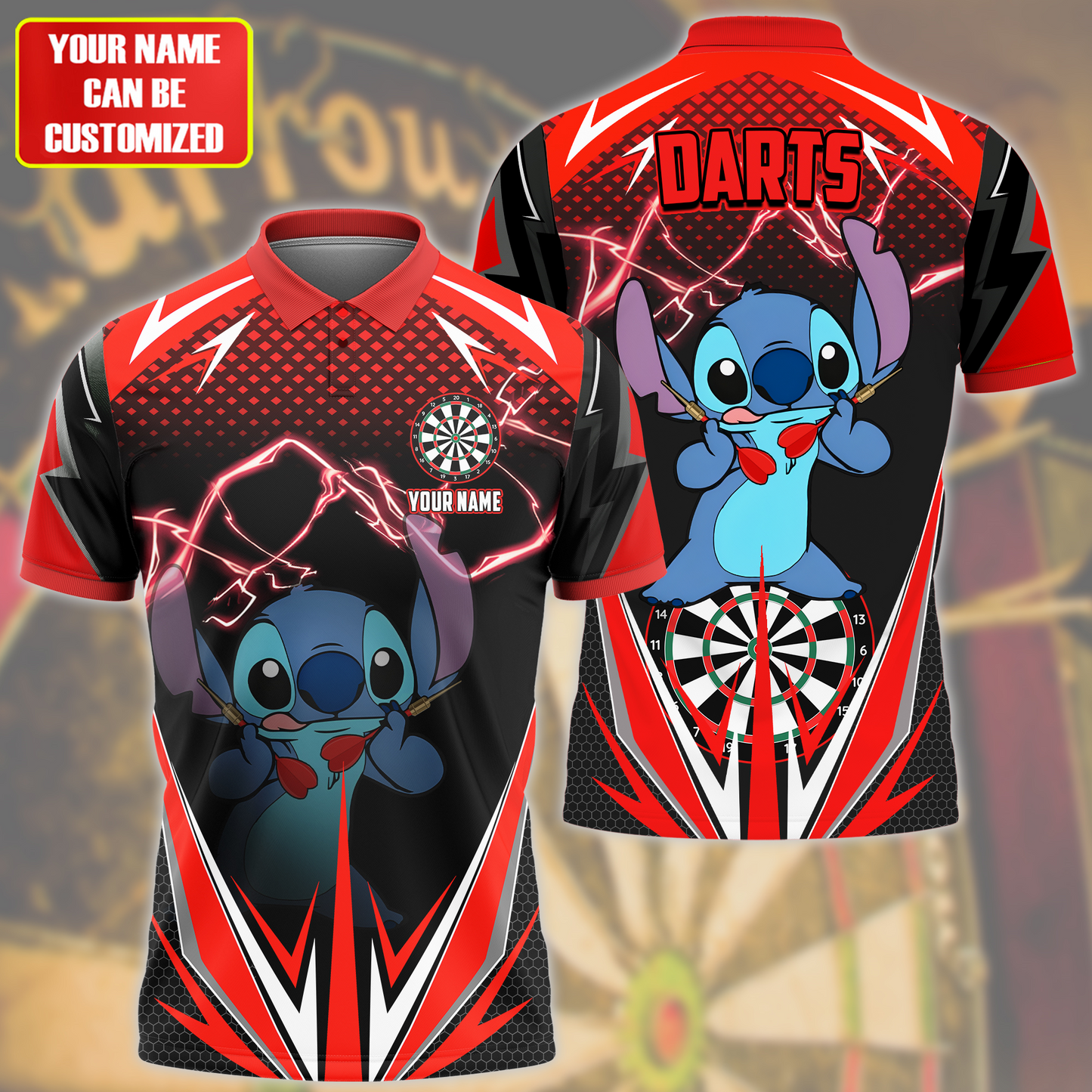 Personalized Name St Darts S3 Red Version All Over Printed Unisex Shirt S090504