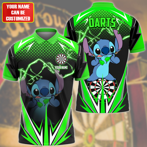 Personalized Name St Darts S3 Green Version All Over Printed Unisex Shirt S090504