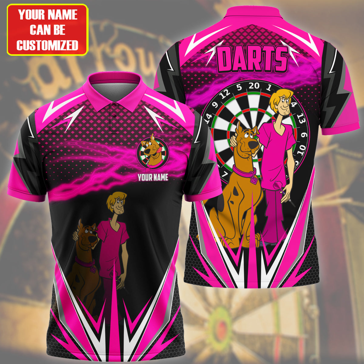 Personalized Name SD Darts Pink Version All Over Printed Unisex Shirt S120405