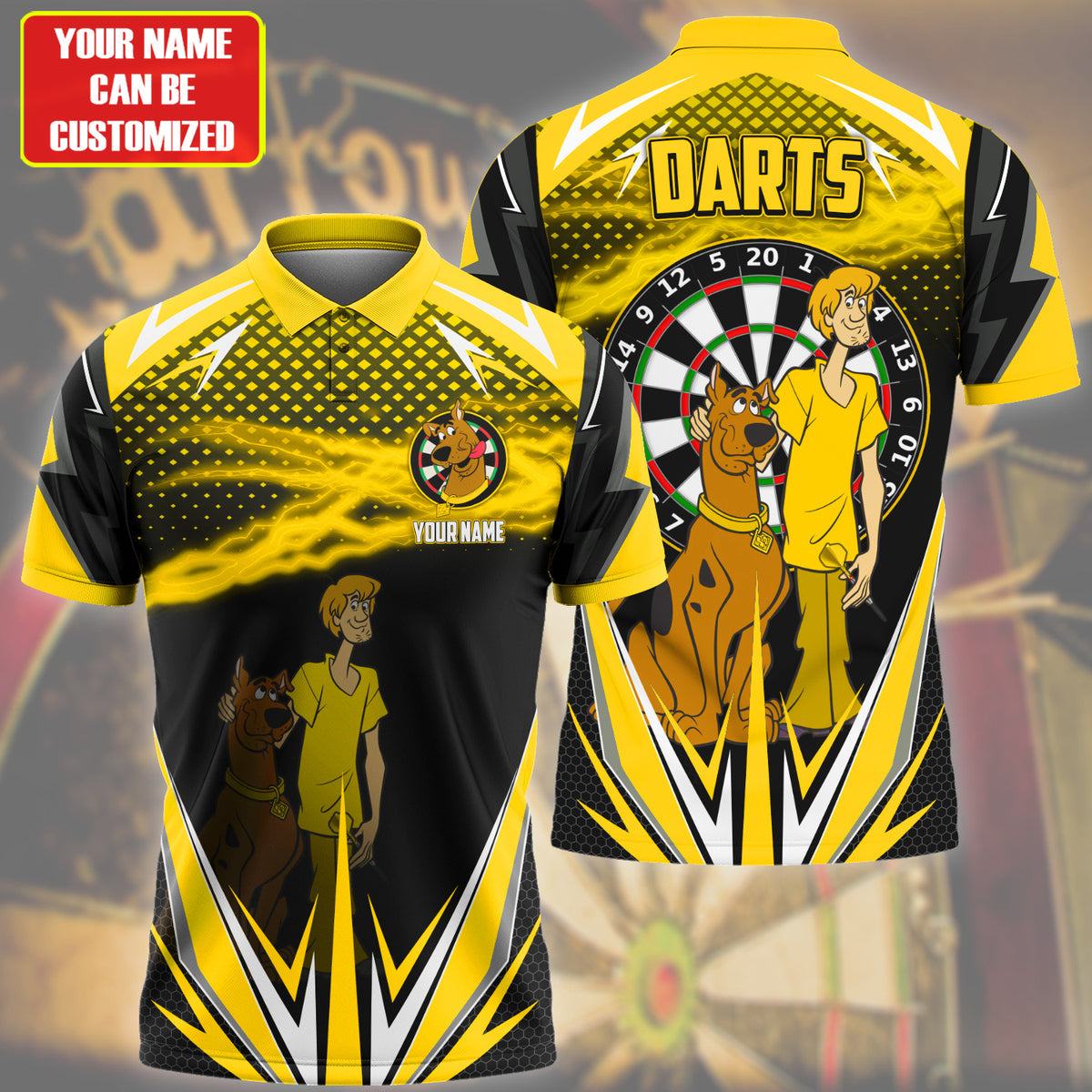 Personalized Name SD Darts Yellow Version All Over Printed Unisex Shirt S120405
