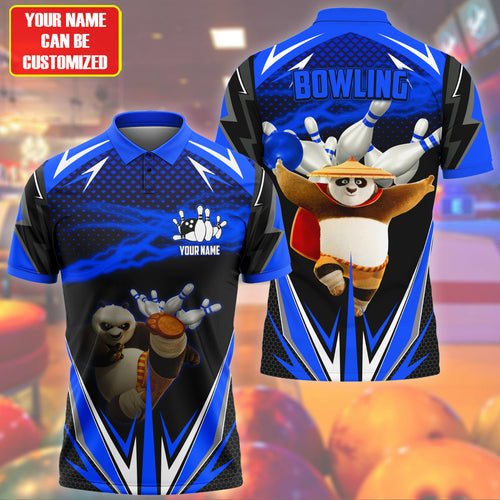 Personalized Name Po Bowling Blue Version All Over Printed Unisex Shirt S120606