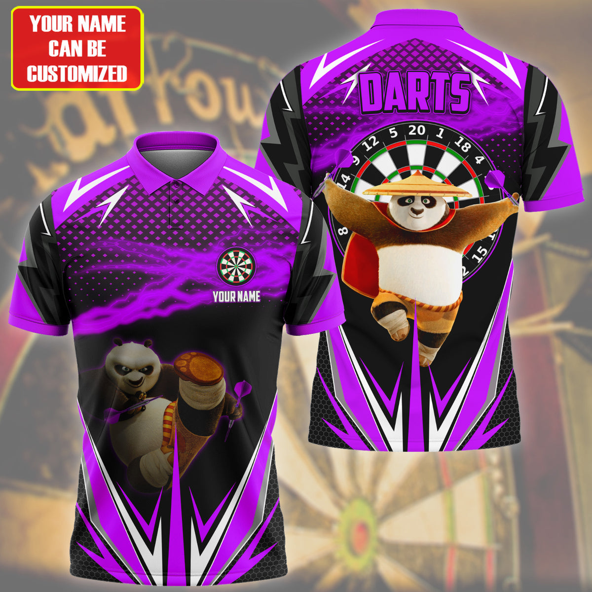 Personalized Name Po Darts Purple Version All Over Printed Unisex Shirt S120607