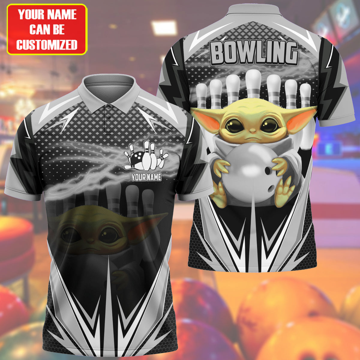 Personalized Name Yd Bowling Black Version All Over Printed Unisex Shirt S120905