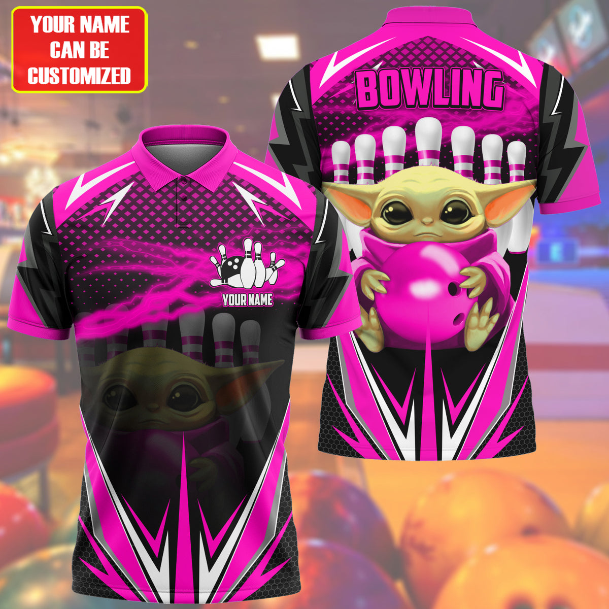 Personalized Name Yd Bowling Pink Version All Over Printed Unisex Shir ...
