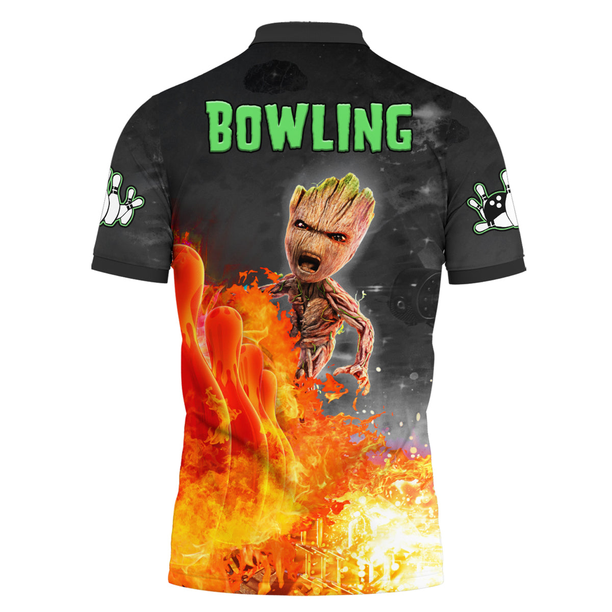 Personalized Name Gr Fire Bowling All Over Printed Unisex Shirt S120907