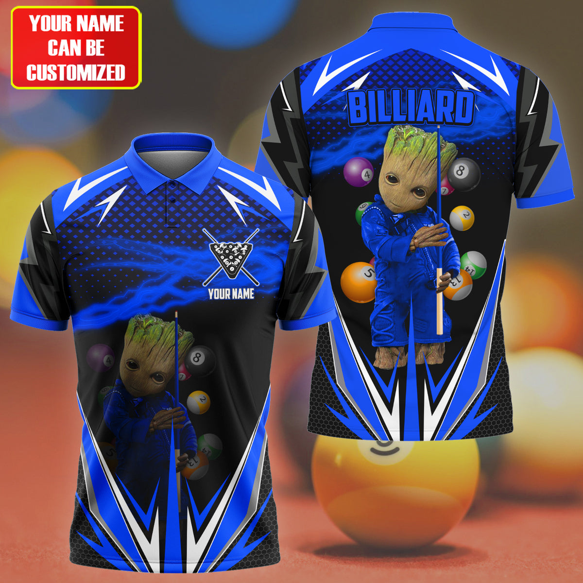 Personalized Name Gr Billiard Blue Version All Over Printed Unisex Shirt S130508