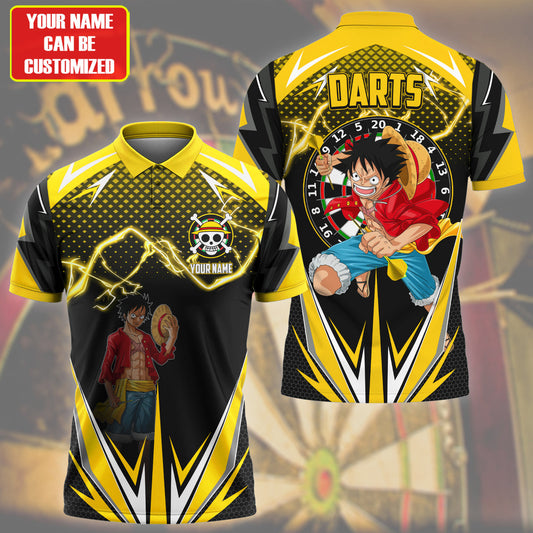 Personalized Name Luffy Darts S2 Yellow Version All Over Printed Unisex Shirt S130606