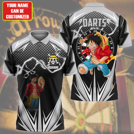 Personalized Name Luffy Darts S2 Black Version All Over Printed Unisex Shirt S130606