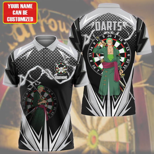 Personalized Name Zoro Darts Black Version All Over Printed Unisex Shirt S130607