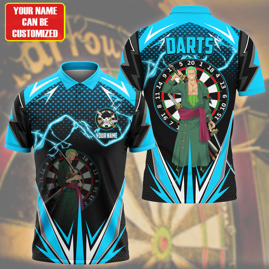 Personalized Name Zoro Darts Teal Version All Over Printed Unisex Shirt S130607
