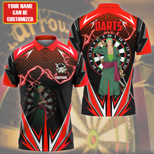 Personalized Name Zoro Darts Red Version All Over Printed Unisex Shirt S130607