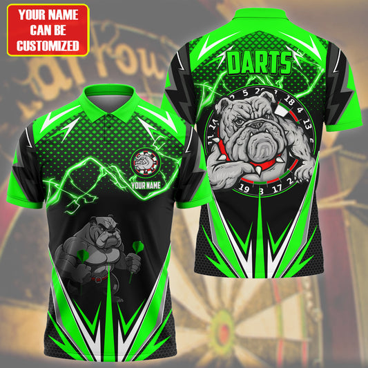 Personalized Name Bulldog Darts S1 Green Version All Over Printed Unisex Shirt S130609