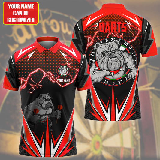 Personalized Name Bulldog Darts S1 Red Version All Over Printed Unisex Shirt S130609