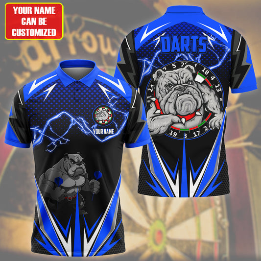 Personalized Name Bulldog Darts S1 Blue Version All Over Printed Unisex Shirt S130609