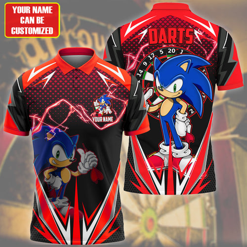 Personalized Name SN Darts Red Version All Over Printed Unisex Shirt S150203