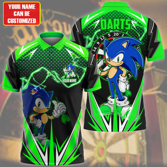 Personalized Name SN Darts Green Version All Over Printed Unisex Shirt S150203