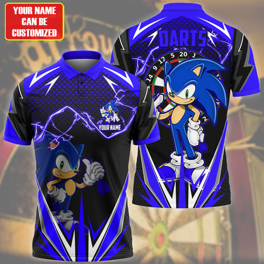 Personalized Name SN Darts Blue Version All Over Printed Unisex Shirt S150203