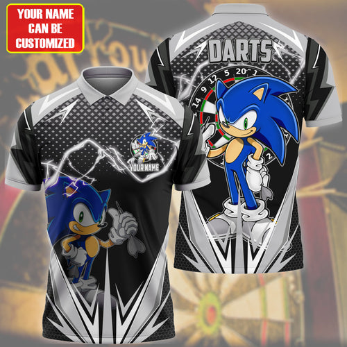 Personalized Name SN Darts Black Version All Over Printed Unisex Shirt S150203