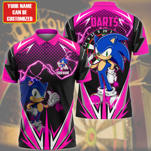 Personalized Name SN Darts Pink Version All Over Printed Unisex Shirt S150203