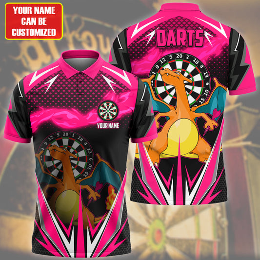 Personalized Name Crz Darts Pink Version All Over Printed Unisex Shirt S150204