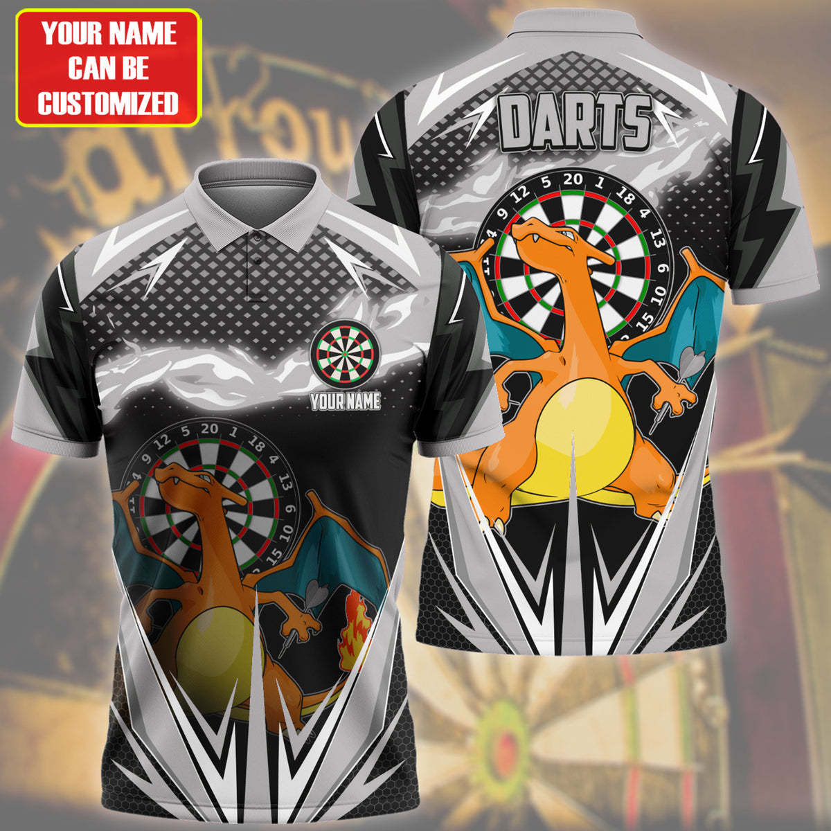 Personalized Name Crz Darts Black Version All Over Printed Unisex Shirt S150204