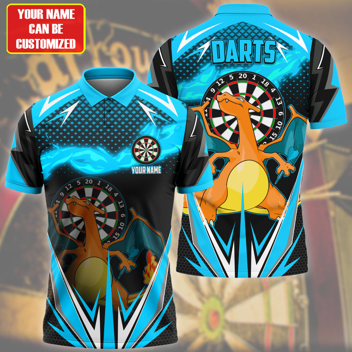 Personalized Name Crz Darts Teal Version All Over Printed Unisex Shirt S150204