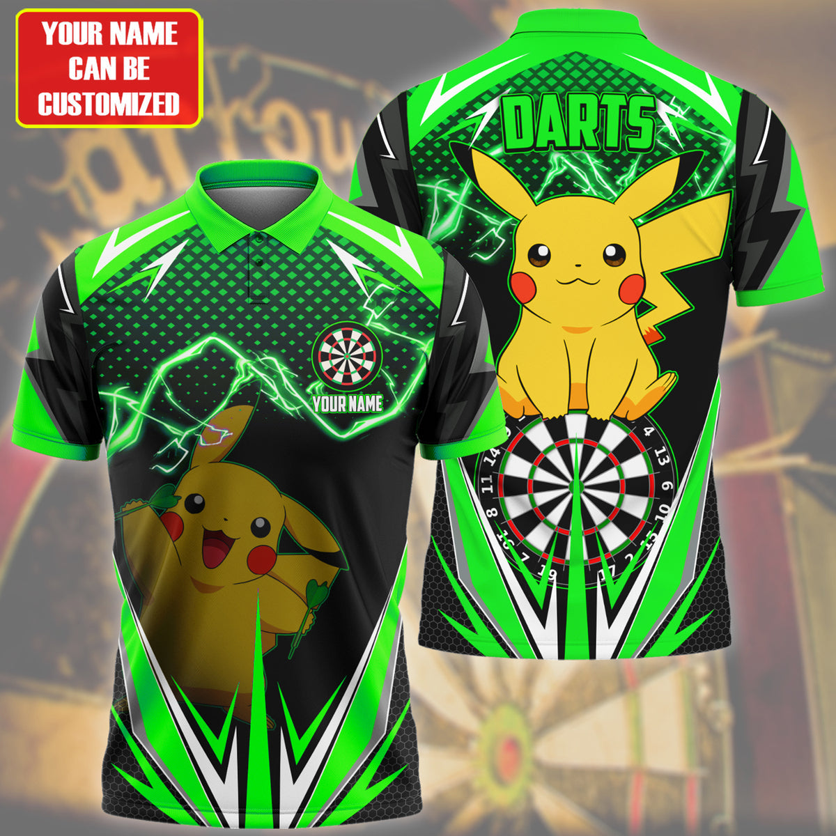 Personalized Name Pkc Darts Green Version All Over Printed Unisex Shirt S150206