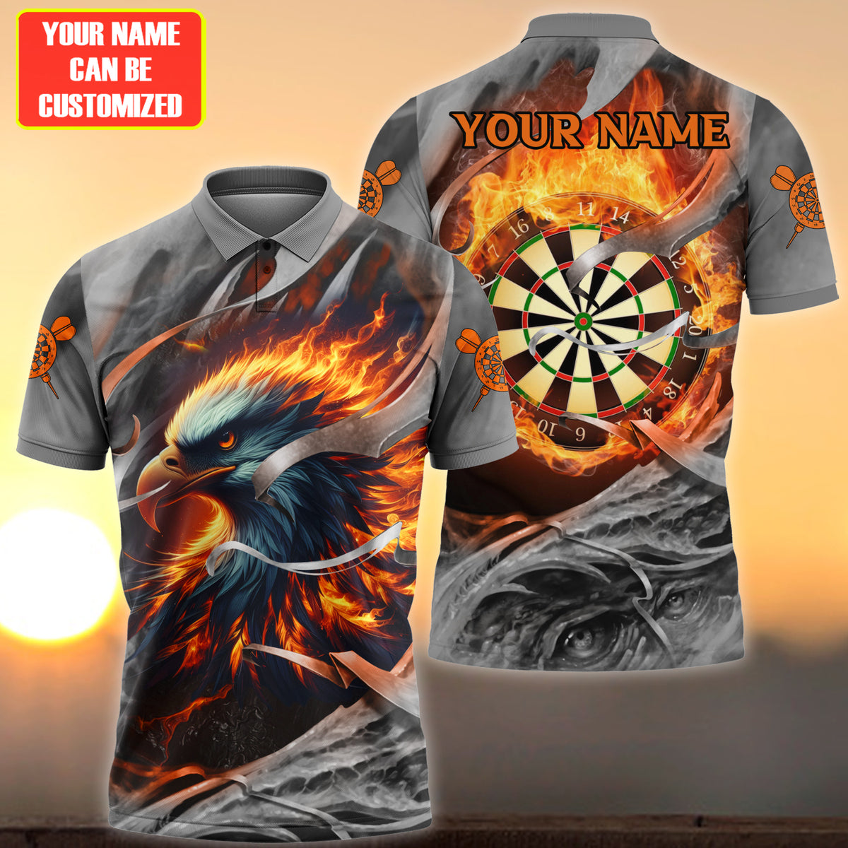 Dartboard Phoenix S6 Personalized Name 3D Shirt For Darts Player S150401