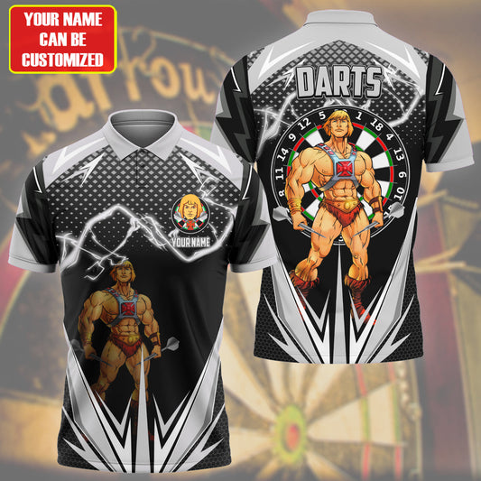 Personalized Name He-Man Darts Black Version All Over Printed Unisex Shirt S150402