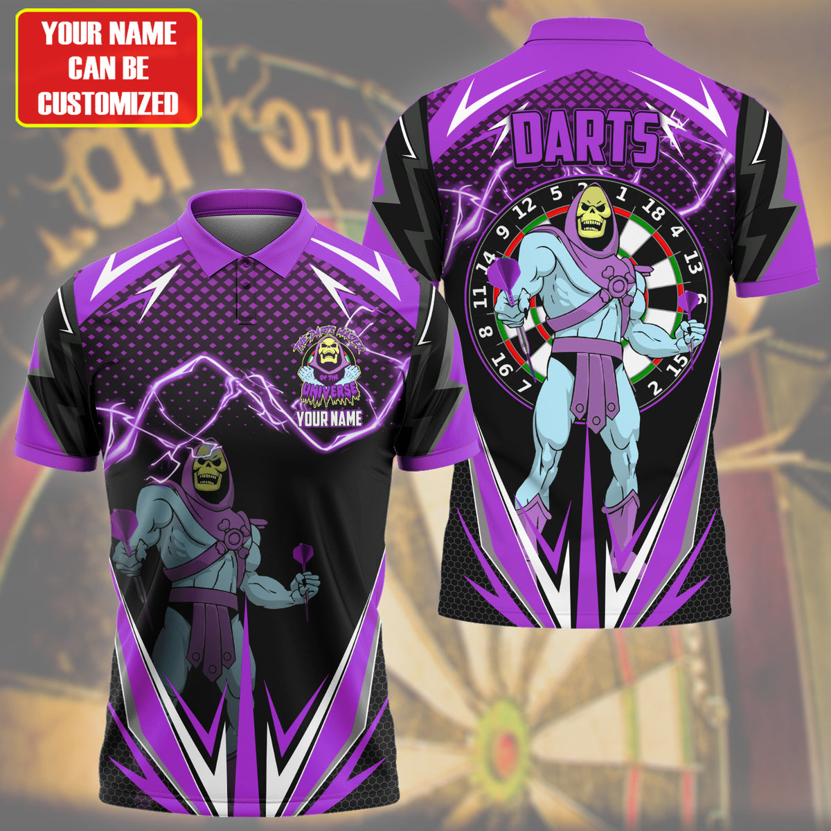 Personalized Name Skeletor Darts Purple Version All Over Printed Unisex Shirt S150403