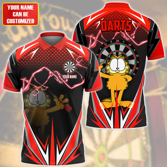 Personalized Name Garfield Darts Red Version All Over Printed Unisex Shirt S150502