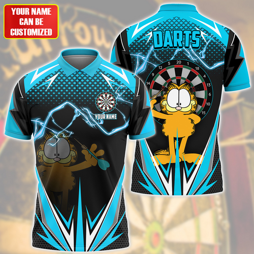 Personalized Name Garfield Darts Teal Version All Over Printed Unisex Shirt S150502