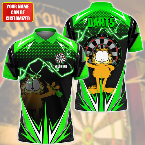 Personalized Name Garfield Darts Green Version All Over Printed Unisex Shirt S150502