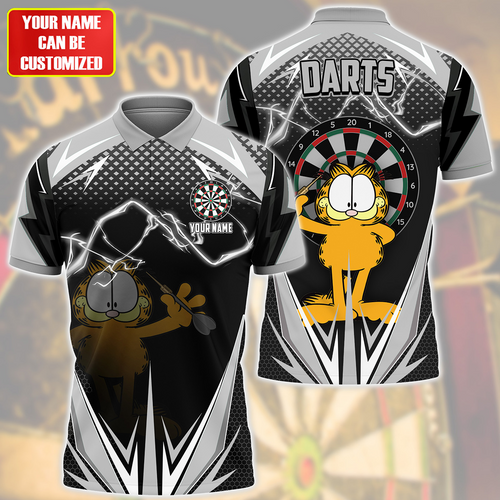 Personalized Name Garfield Darts Black Version All Over Printed Unisex Shirt S150502