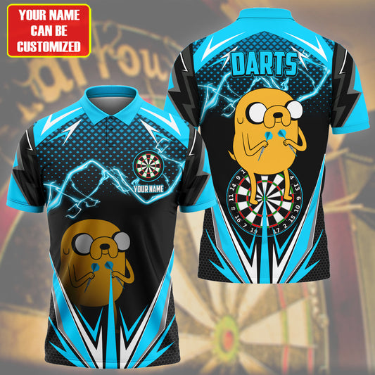 Personalized Name Jake Darts Teal Version All Over Printed Unisex Shirt S150503