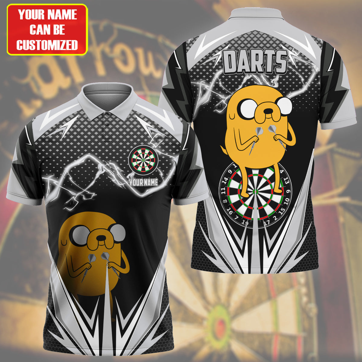 Personalized Name Jake Darts Black Version All Over Printed Unisex Shirt S150503
