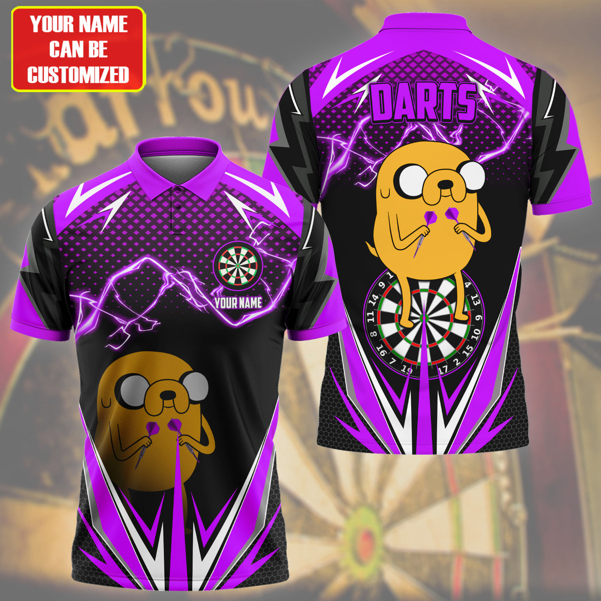 Personalized Name Jake Darts Purple Version All Over Printed Unisex Shirt S150503