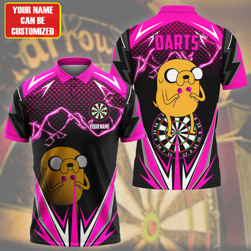Personalized Name Jake Darts Pink Version All Over Printed Unisex Shirt S150503