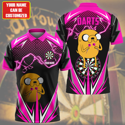 Personalized Name Jake Darts Pink Version All Over Printed Unisex Shirt S150503